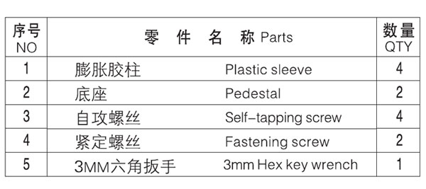 HF-91003-24雙毛巾杆零件名稱